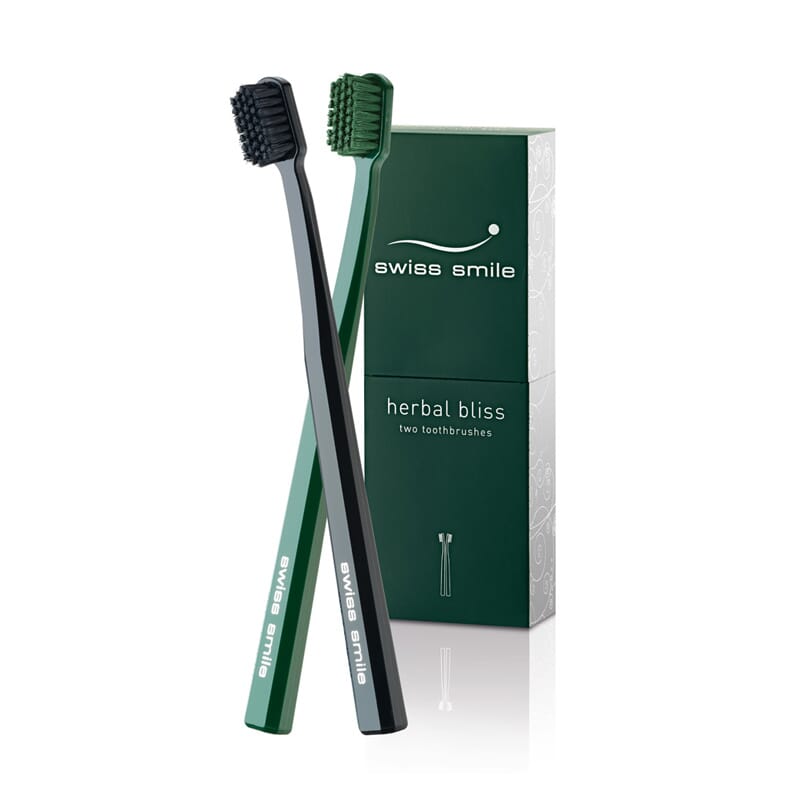 Herbal Bliss Cepillo De dientes Suave Verde + Cepillo Negro