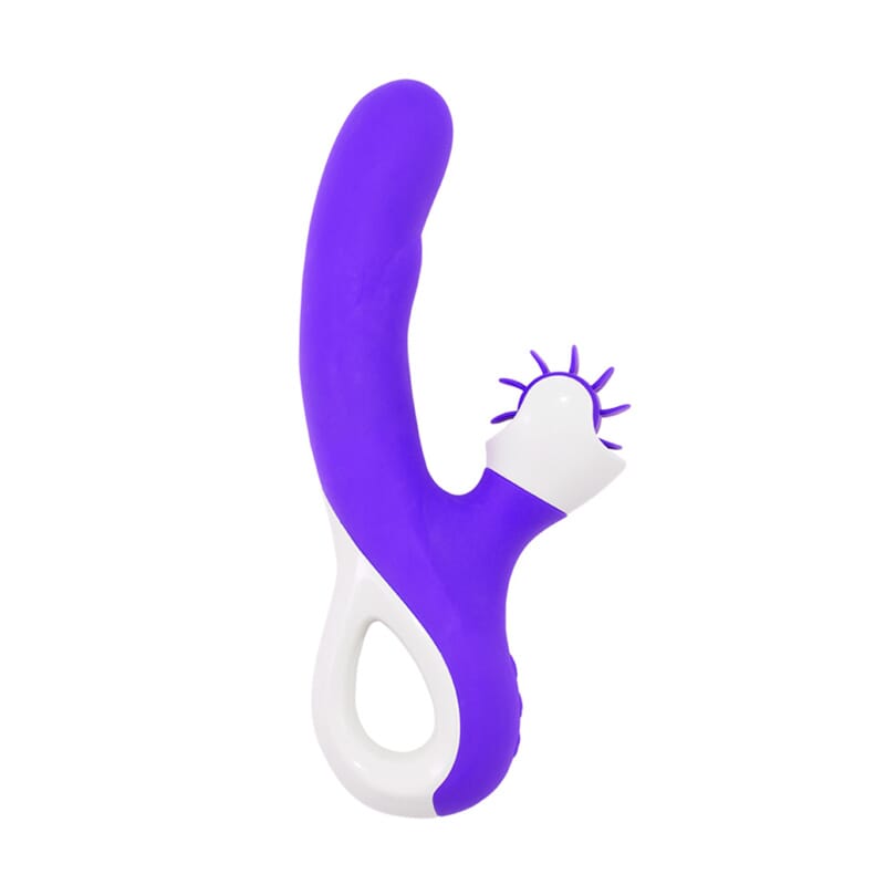 Lyo Vibrador Dupla Língua Giratórias #Lilás