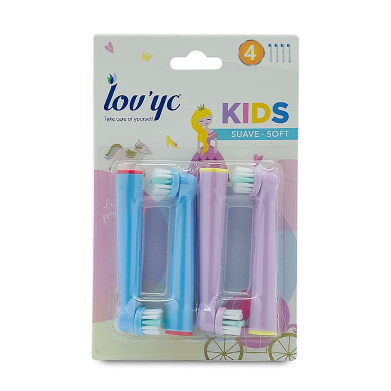 Lovyc Recambio Cepillo Eléctrico Kids Princesas Suave 4 Uds