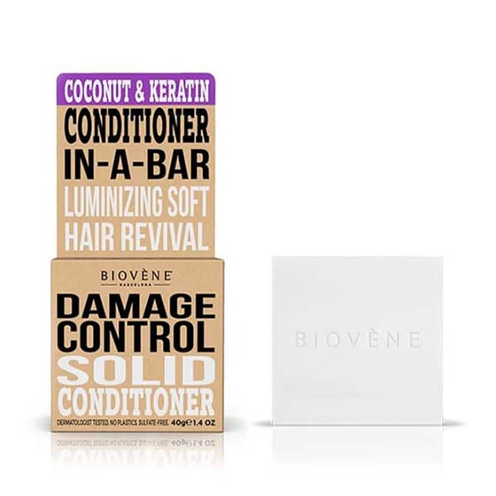 Coconut&Keratin Damage Control Solid Conditioner Bar 40g von Biovene