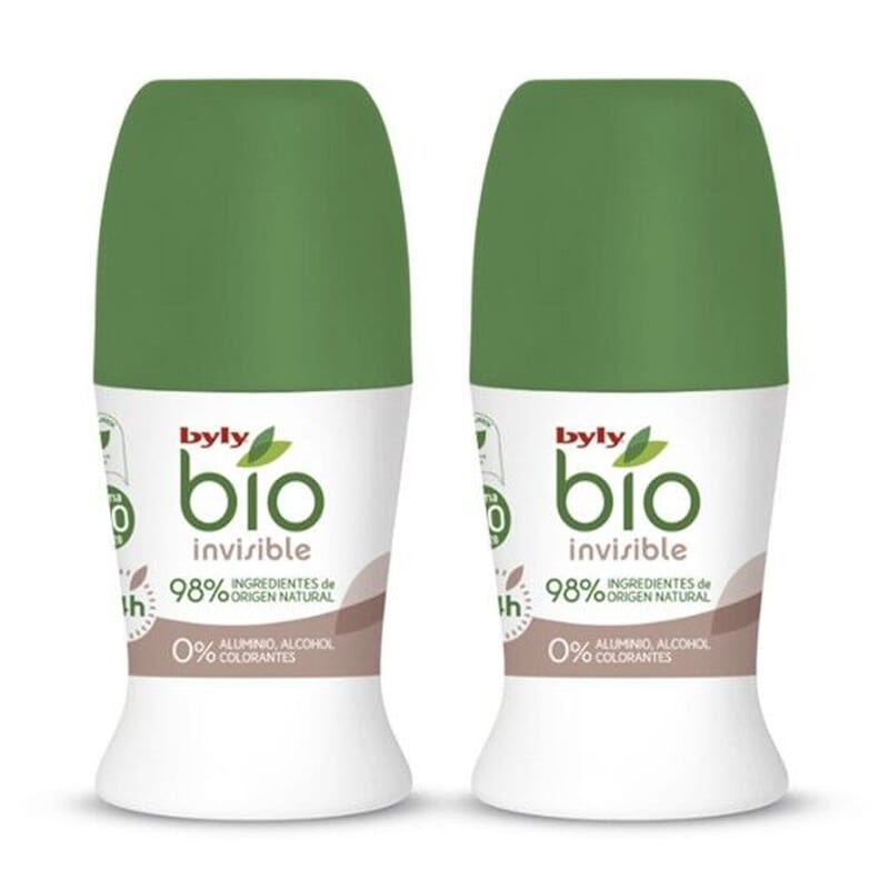 Bio Natural 0% Invisible Deo Roll-On Lote 50 ml 2 Uds