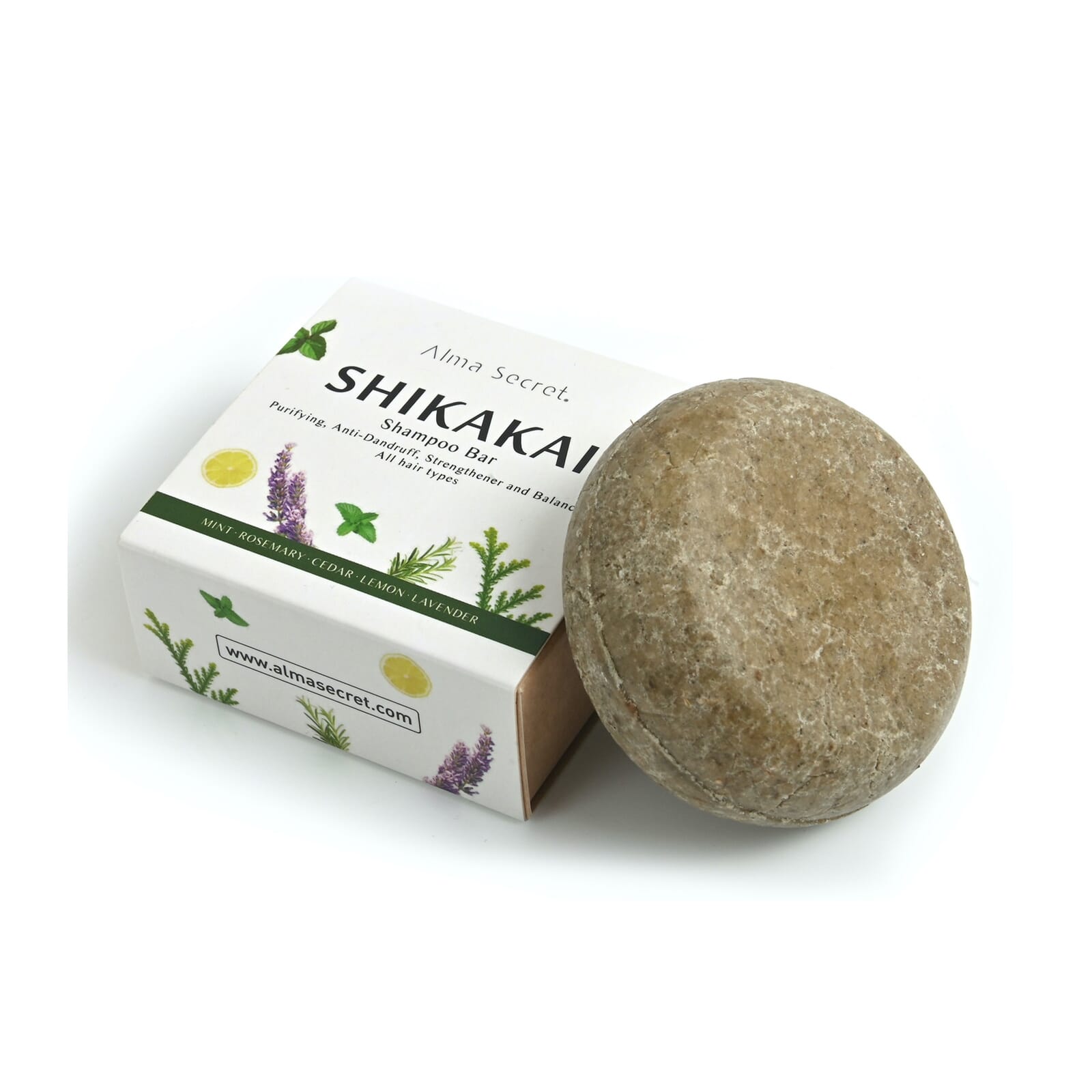 Champú Sólido Shikakai Para Caída Caspa Y Dermatitis 85g