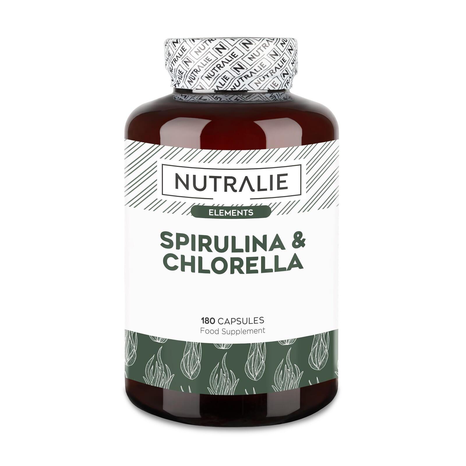 Espirulina & Chlorella 1800 mg Energía Fuerza 180 Caps