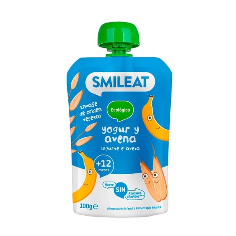 SMILEAT Tarrito Melocotón y Frambuesa Ecológico 130 g