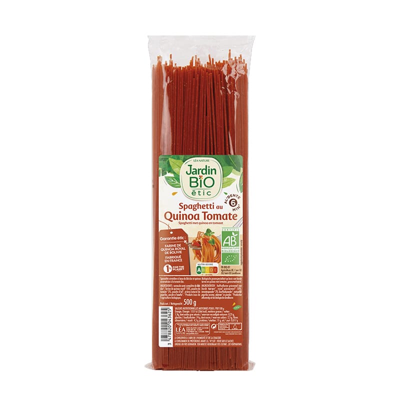 Spaghetti Quinoa Y Tomate Bio 500g