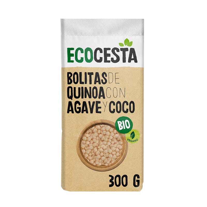 Bolinhas De Quinoa Com Agave e Coco Bio 300g