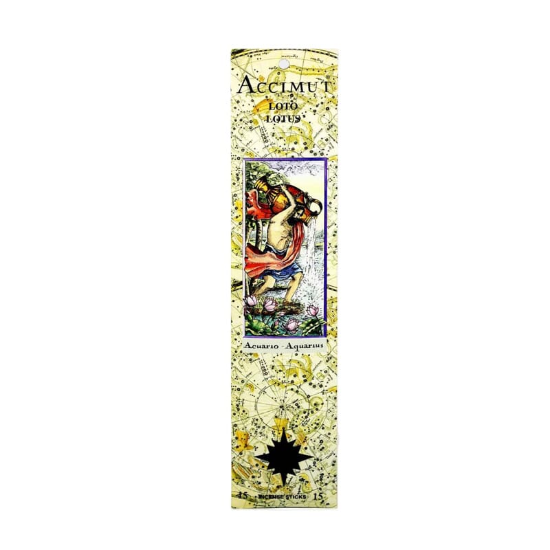 Incienso Stick Accimut Acuario Loto 15 Uds