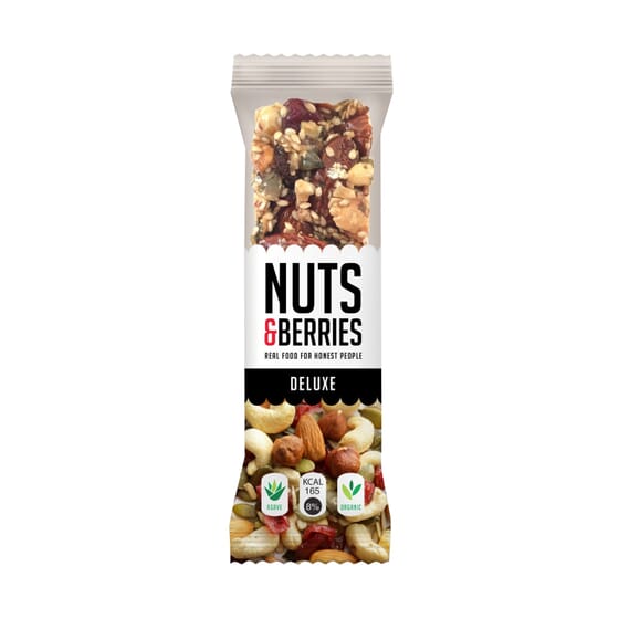 Köstlicher Riegel mit Nüssen Deluxe 40g von Nuts Berries