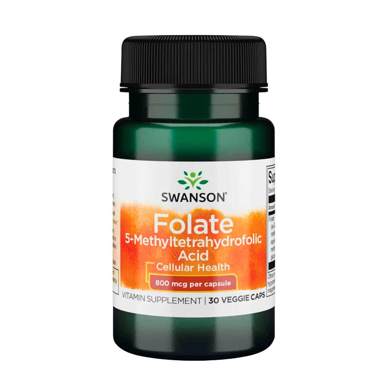 Folato Ácido 5-Metiltetrahidrofólico 800 mcg 30 VCaps