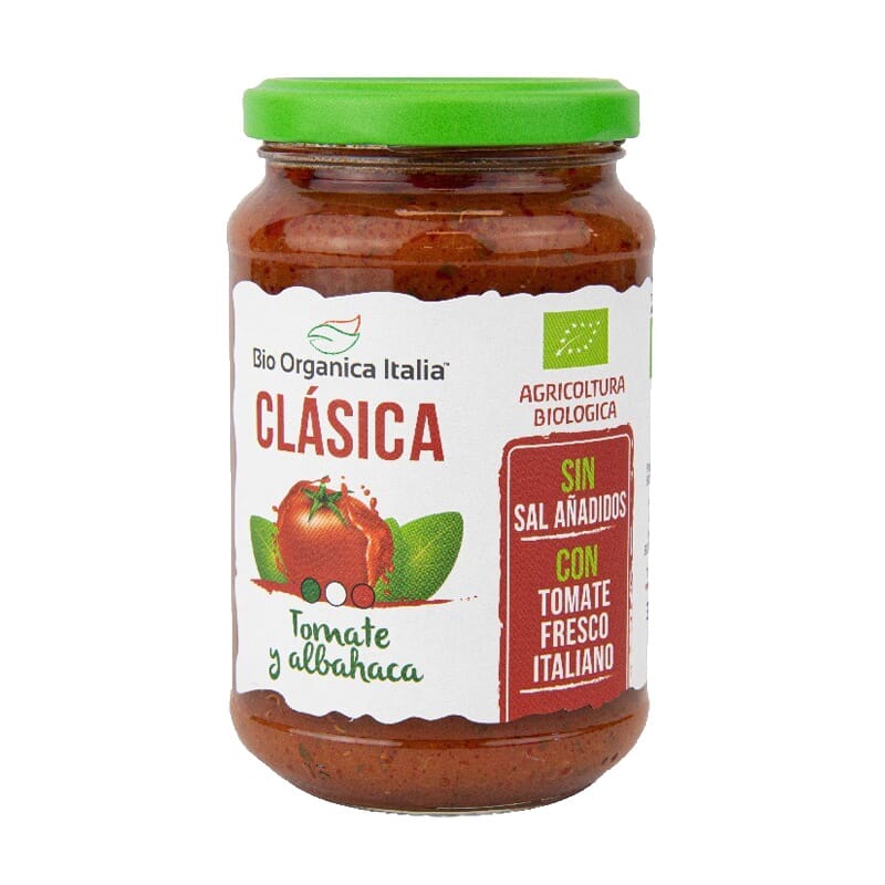 Salsa Tomate Y Albahaca Clásica Bio Orgánica 325 ml