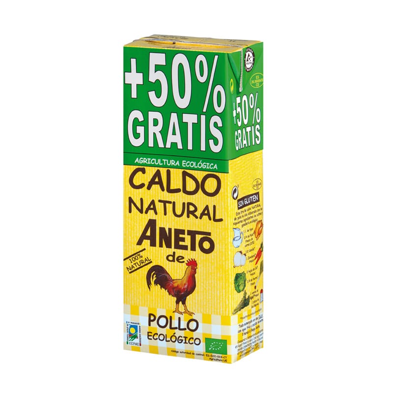 Caldo Natural De Pollo Bio 1.5 L de Aneto