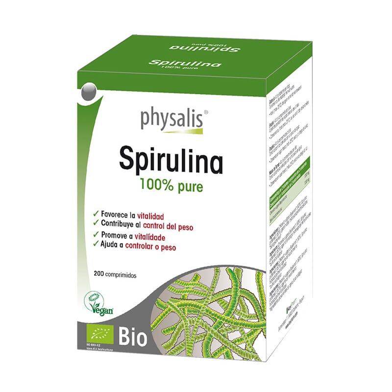 Espirulina 100% Pura Bio 200 Tabs