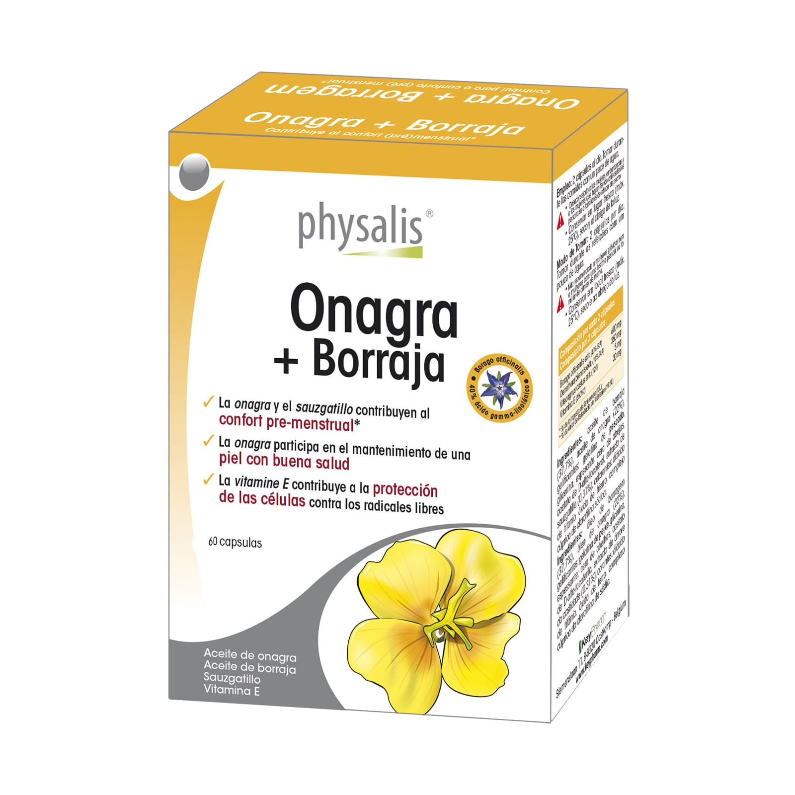 Onagra + Borraja 60 Caps