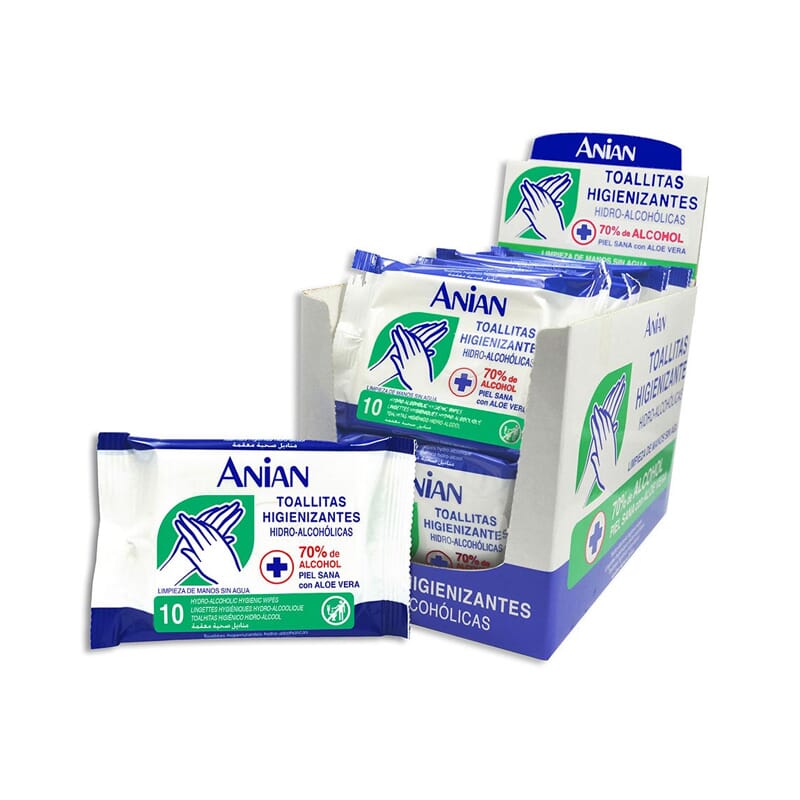 Domi Toallitas Hidro-Alcohólicas 70% Manos 10 Uds