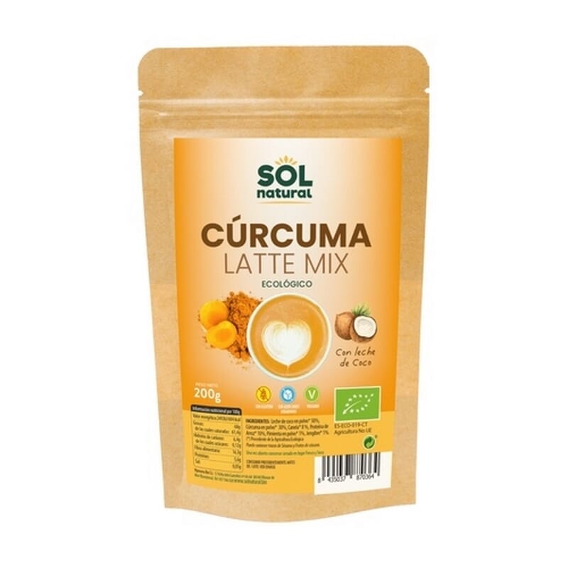 Cúrcuma Latte Mix Sin Gluten Vegan 200g
