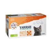 Paté Multipack Para Gatos Salmón Pollo Pavo Y Ternera 100g 8 Uds de Yarrah