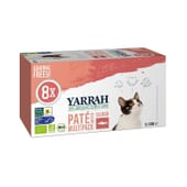 Multipack-Pastete für Katzen mit Bio-Lachs 100g 8 St von Yarrah