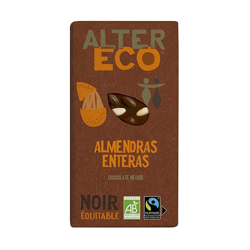Donkere Chocolade Met Hele Amandelen Bio 200g