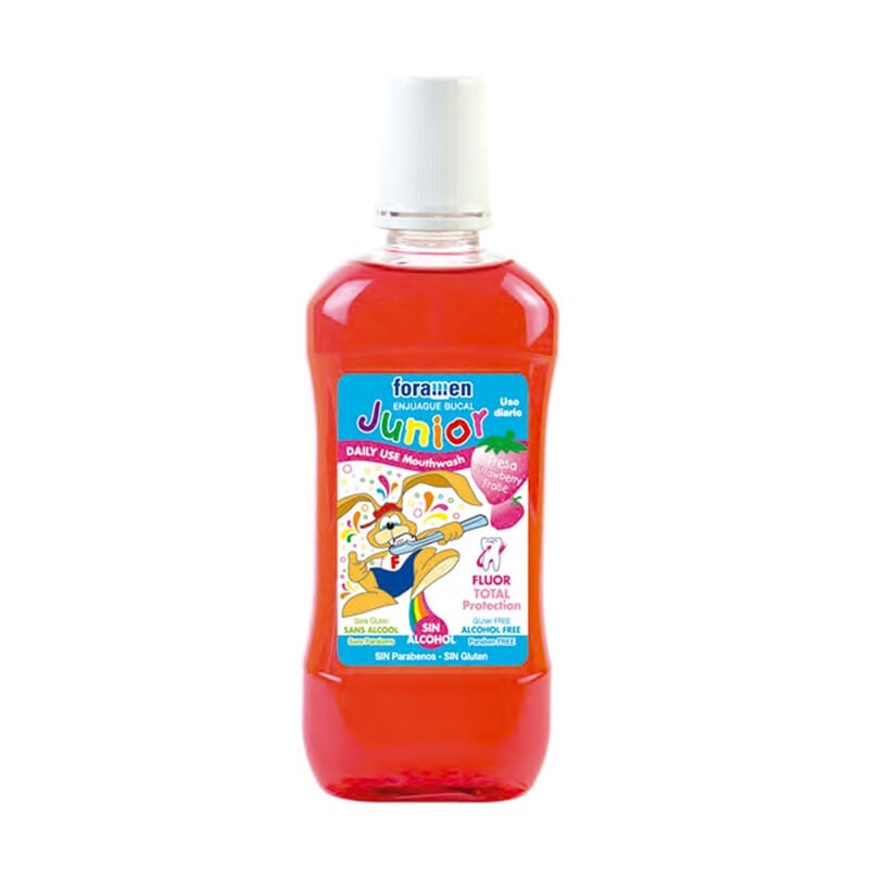 Enjuague Bucal Junior Fluor Total Fresa 500 ml