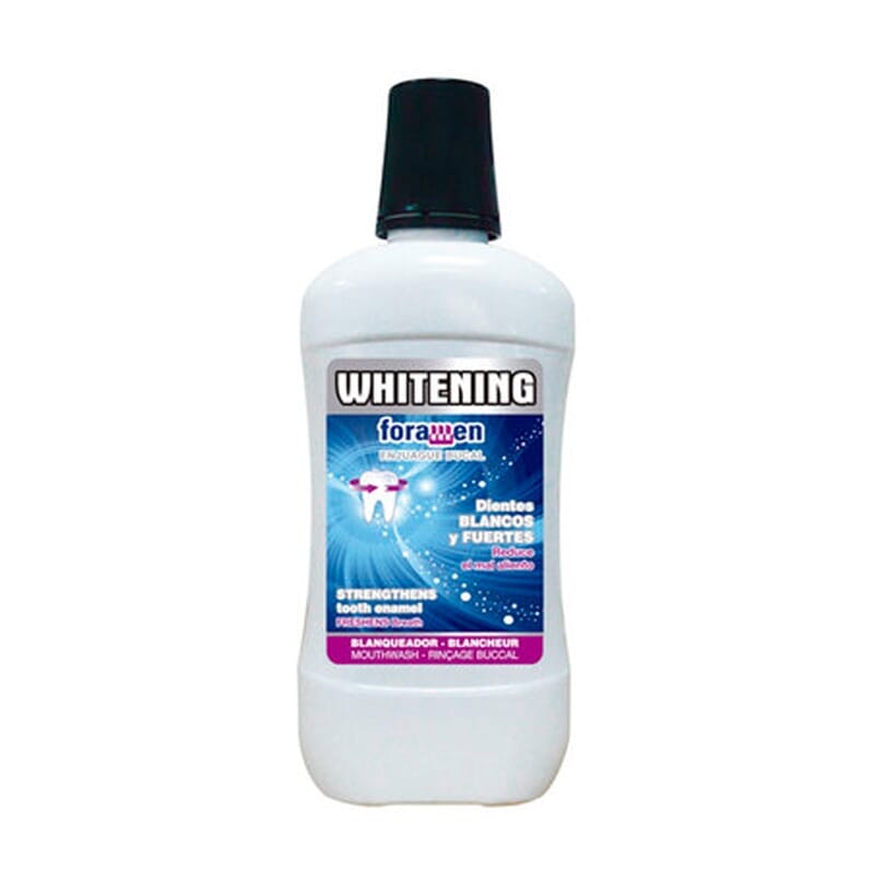 Enjuague Bucal Dientes Blancos Y Fuertes Blanqueador 0% Alcohol 500 ml