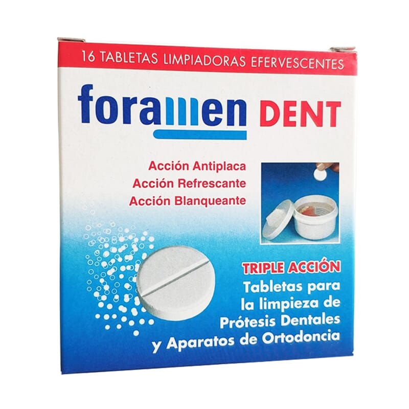 Tableta Limpieza Protisis Y Dentadura Triple Acción 16 Tabs