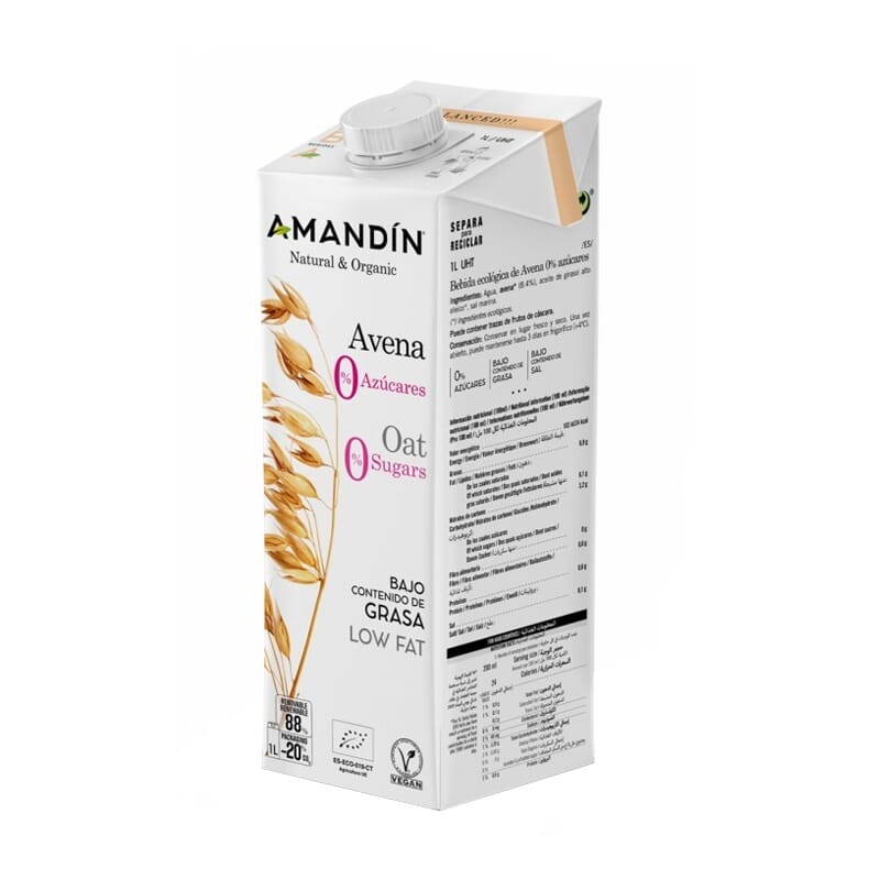 Bebida De Avena 0% Azúcares Eco 1 L