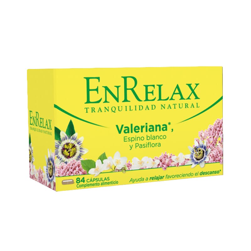 Enrelax Valeriana Espino Blanco Y Pasiflora 84 Caps