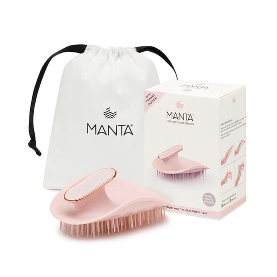 Healthy Hair Brush Ultra Gentle #Pink-Rose Gold di Manta