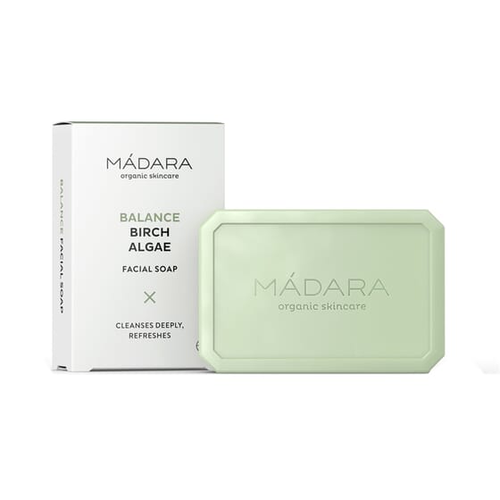 Balance Birch And Algae Facial Soap 75g von Mádara Organic Skincare