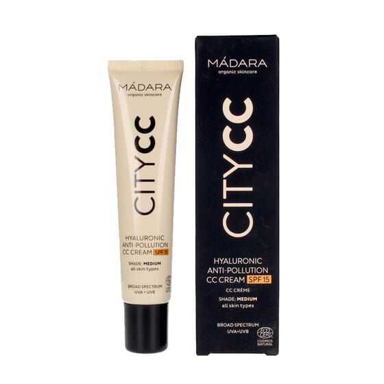 Citycc Hyaluronic Anti-Pollution CC Cream SPF15 #Medium 40 ml de Mádara Organic Skincare
