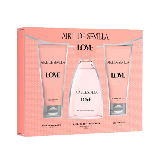 Aire De Sevilla Love Set EDT 150 ml + Crema 150 ml + Gel 150 ml di Aire Sevilla