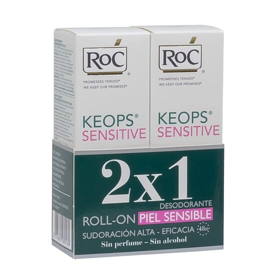 Keops Desodorizante Roll-On Pele Sensível 2 Unds 30 ml da Roc