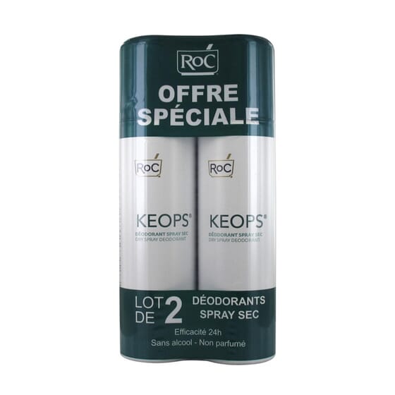 Keops Déodorant Spray Frais 150 ml 2 Unités de Roc