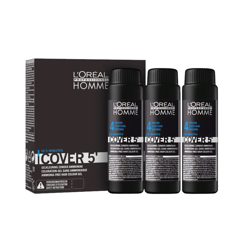 Homme Cover 5' #4 Medium Brown 3 Unds 50 ml