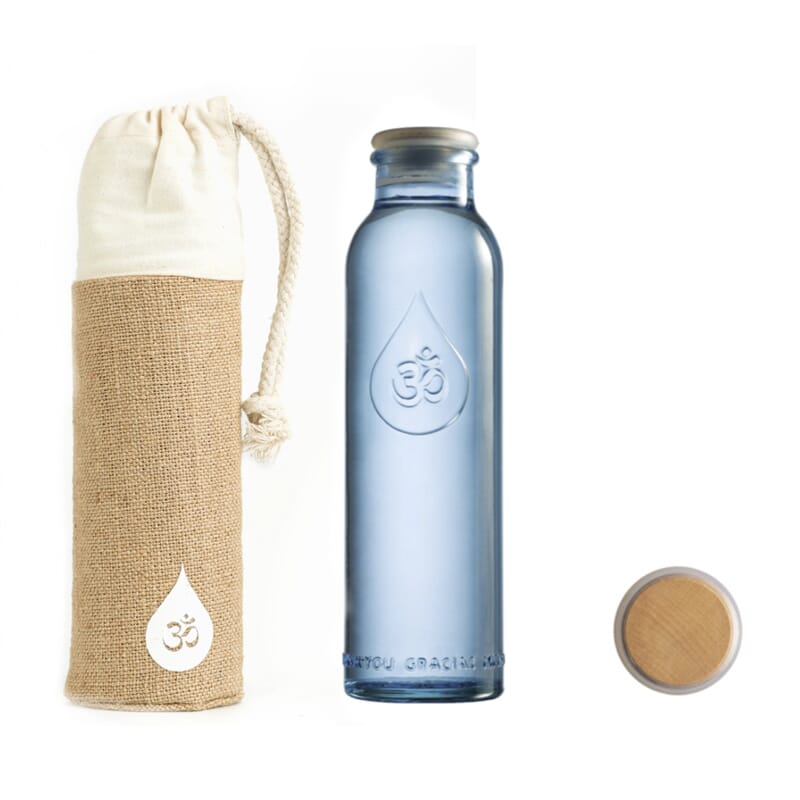 Mini Botella OmWater + Funda De Cáñamo Y Tapón Hermético 500 ml