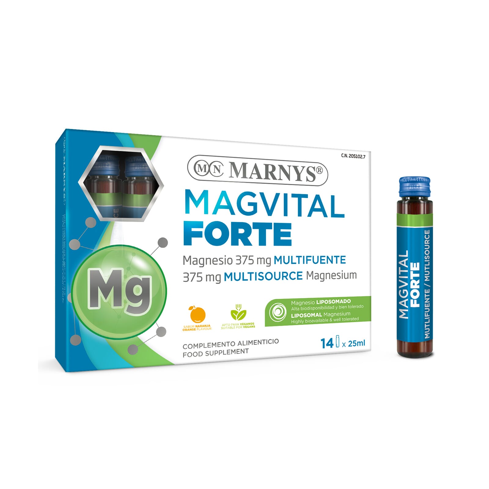 Magvital Forte 25 ml 14 Viales