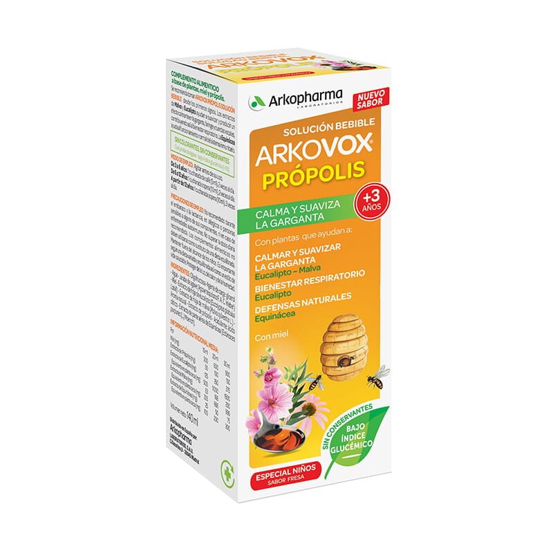 Arkovox Própolis Solución Bebible Sabor Fresa 140 ml