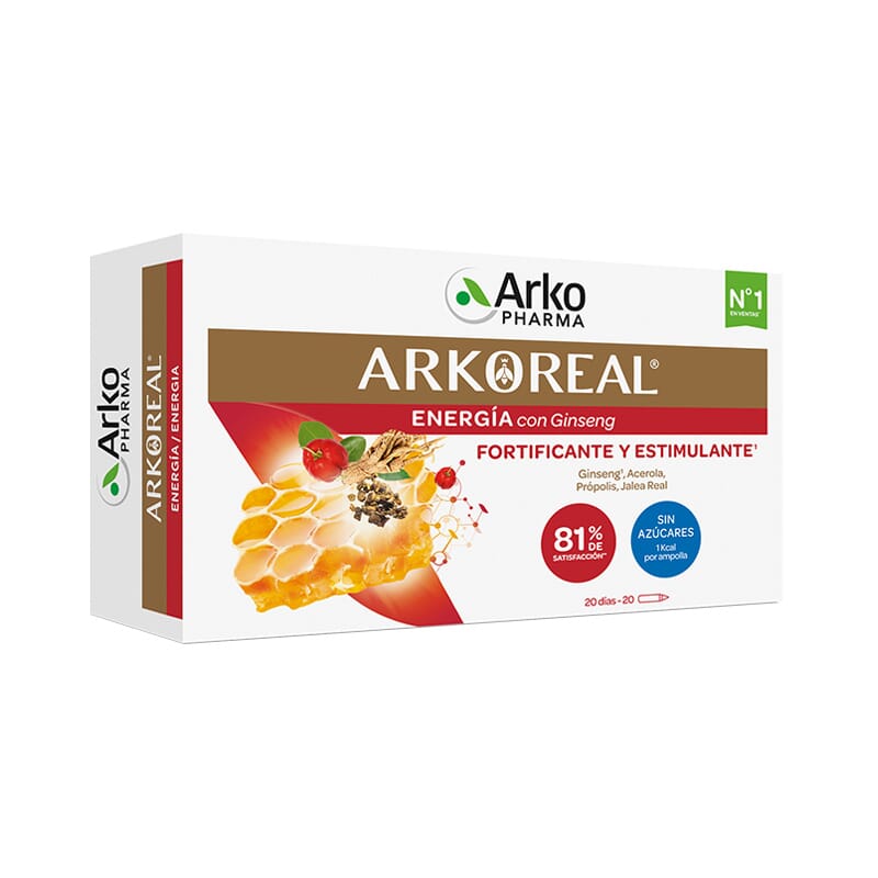 Arkoreal Jalea Real Ginseng Sin Azúcar 15 ml 20 Ampollas