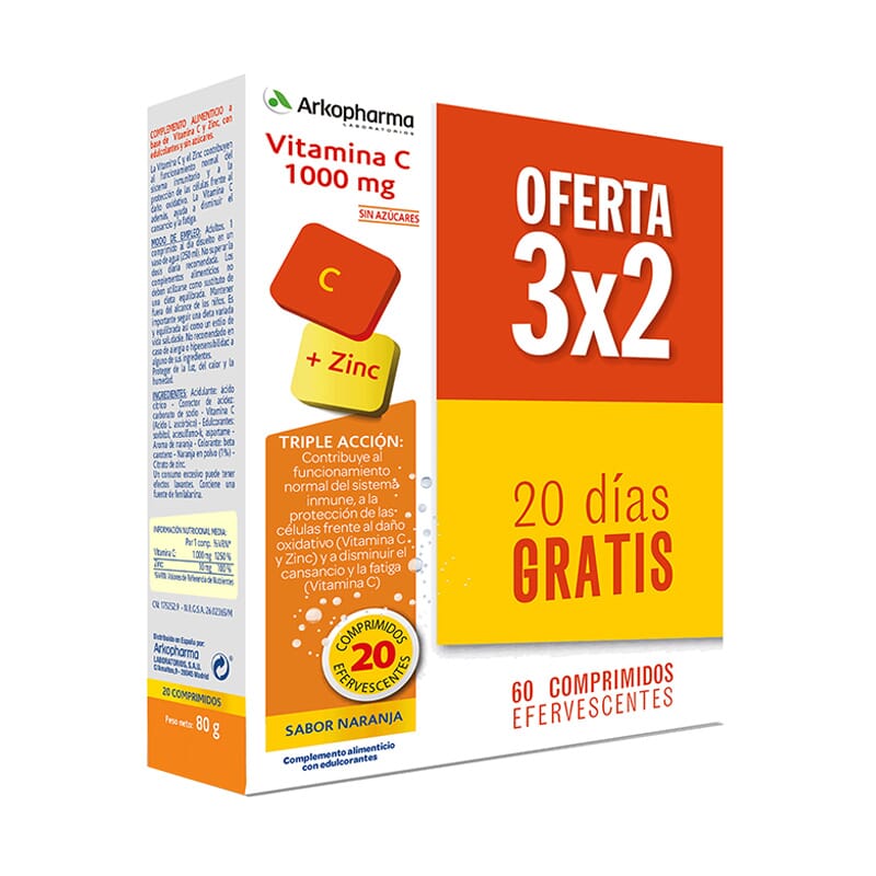 Vitamine C 1000 mg Aanbieding 3x2 60 Tabs