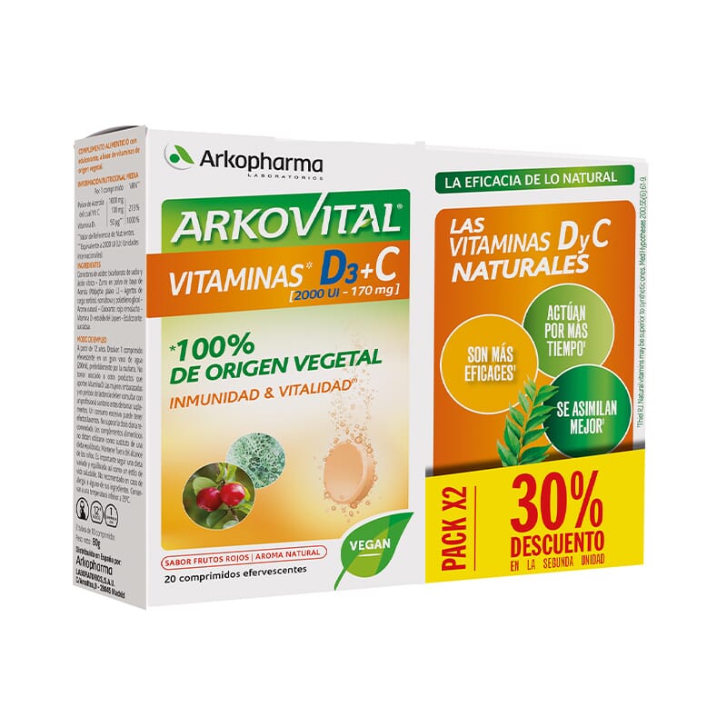 Arkovital Vitamines D3+C 2 Ud 20 Tabs