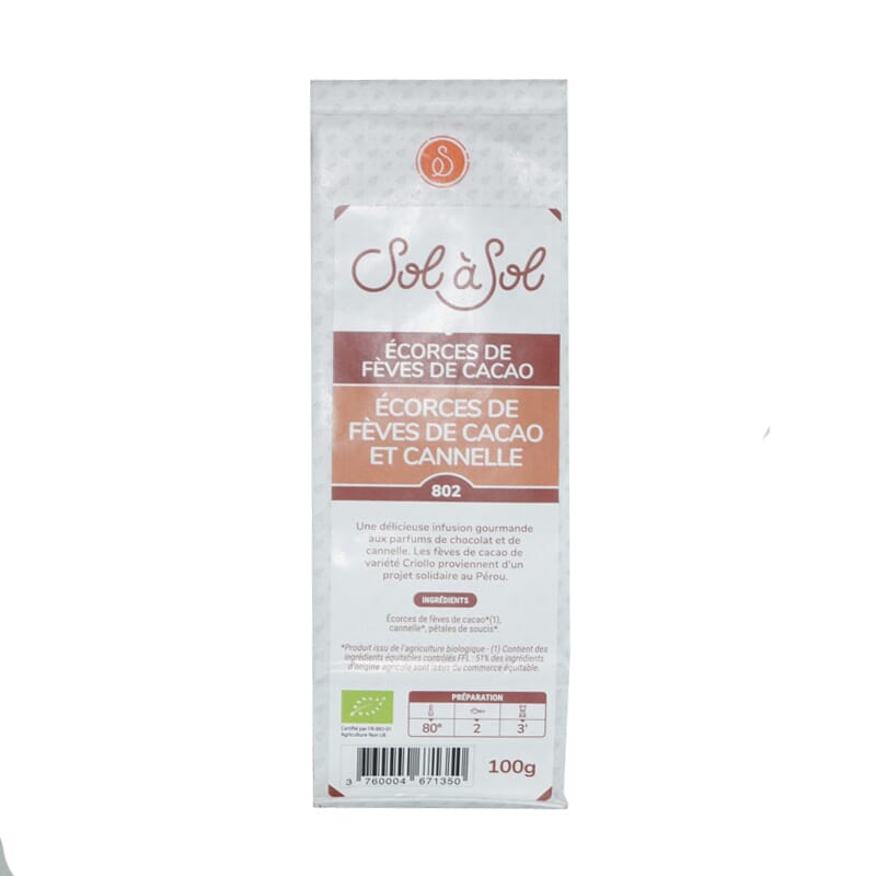 Corteza De Granos De Cacao Y Canela 100g