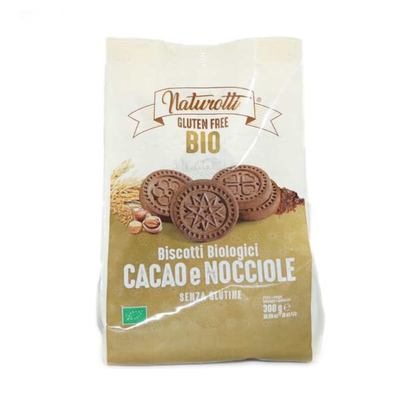 Bolachas Com Cacau E Avelã Sem Glúten Bio 300g