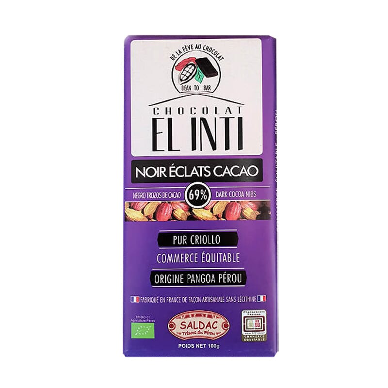 Chocolate Con Pepitas De Cacao 69% 100g