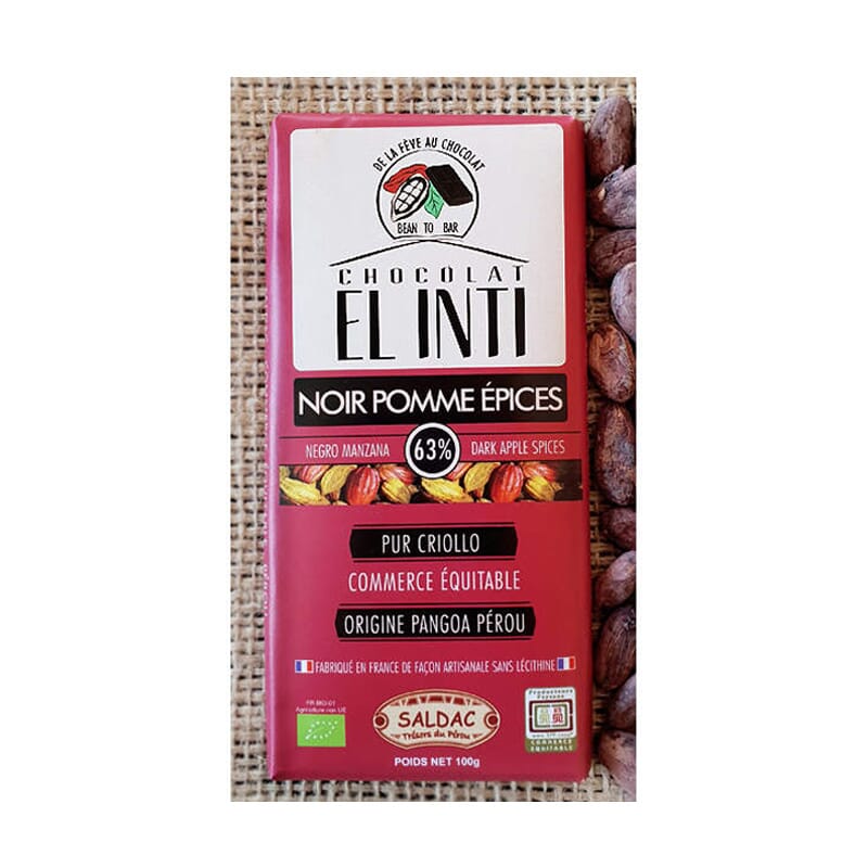 Chocolate Con Manzana Y Especias 63% 100g