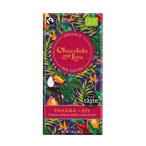 Chocolate Negro Panamá 80% Eco 80g de Chocolate And Love