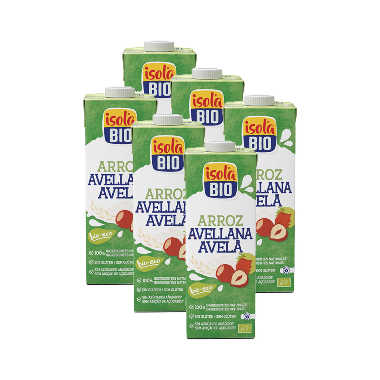 Pack Bebida De Arroz Y Avellanas Bio 6 Uds 1 L