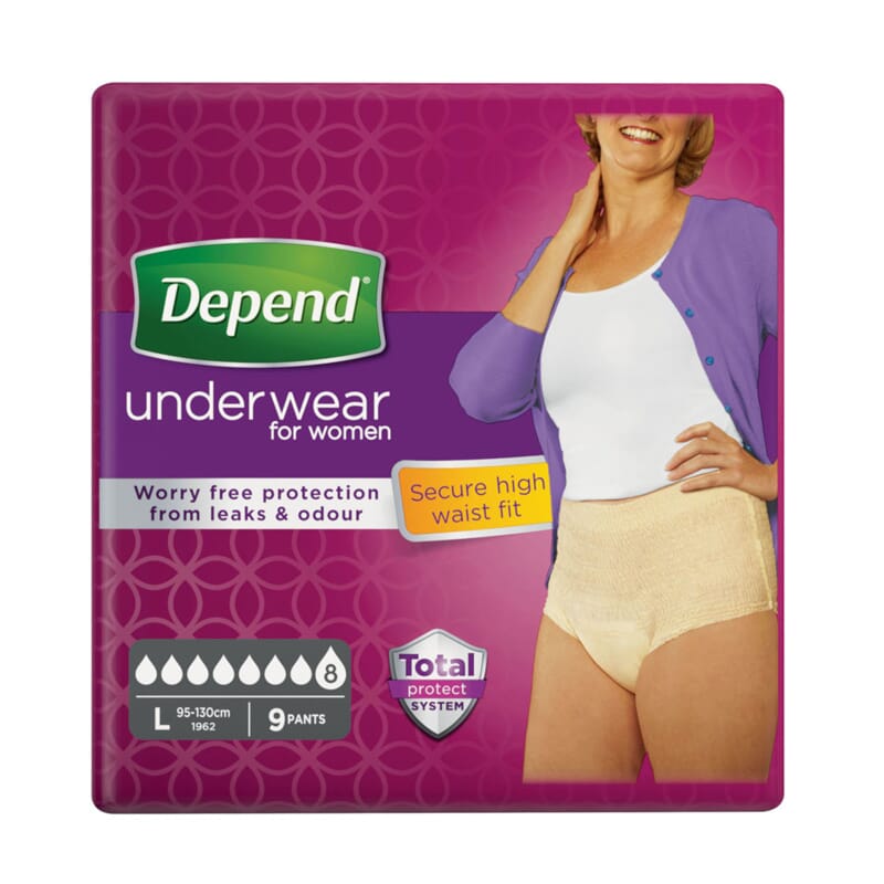 Damen Super Absorption Unterwäsche Größe L 9 St