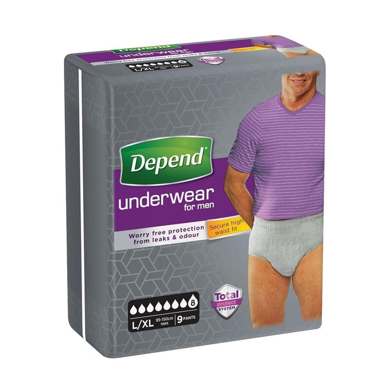 Roupa Interior Para Homem Absorção Normal Tamanho L/XL 9 Unds