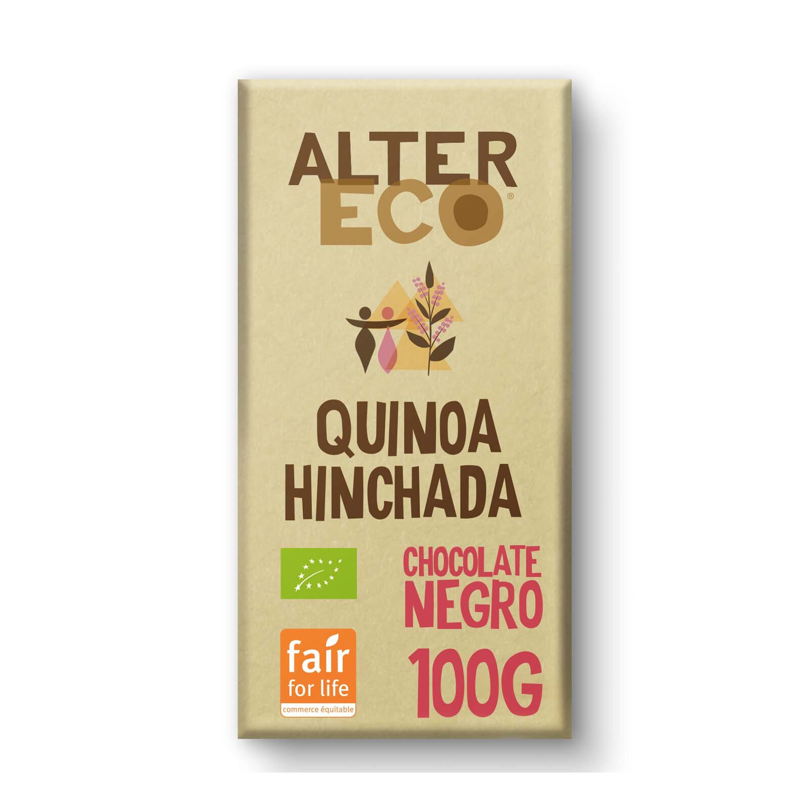 Chocolade Zwart Met Quinoa Geblazen Bio 100g