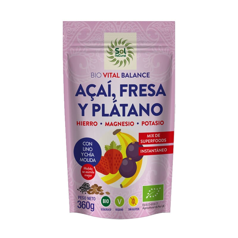 Vital Balance Açai Erdbeere Banane Bio 360g